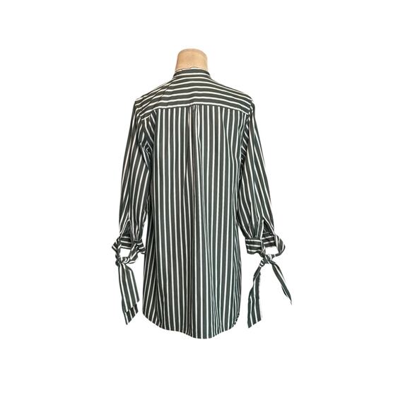 Ann Mashburn white gray stripes 3/4 sleeves tunic blouse size Small - Picture 6 of 15